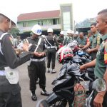 Cegah Pelanggaran Berlalu Lintas, Kodim 0410/KBL bersama Polisi Militer Lakukan Pemeriksaan Kelengkapan Kendaraan Personil