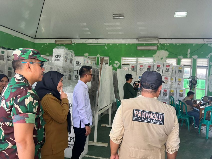 Dandim dan Walikota Bandarlampung Pantau Pleno Rekapitulasi Suara Pemilu 2024