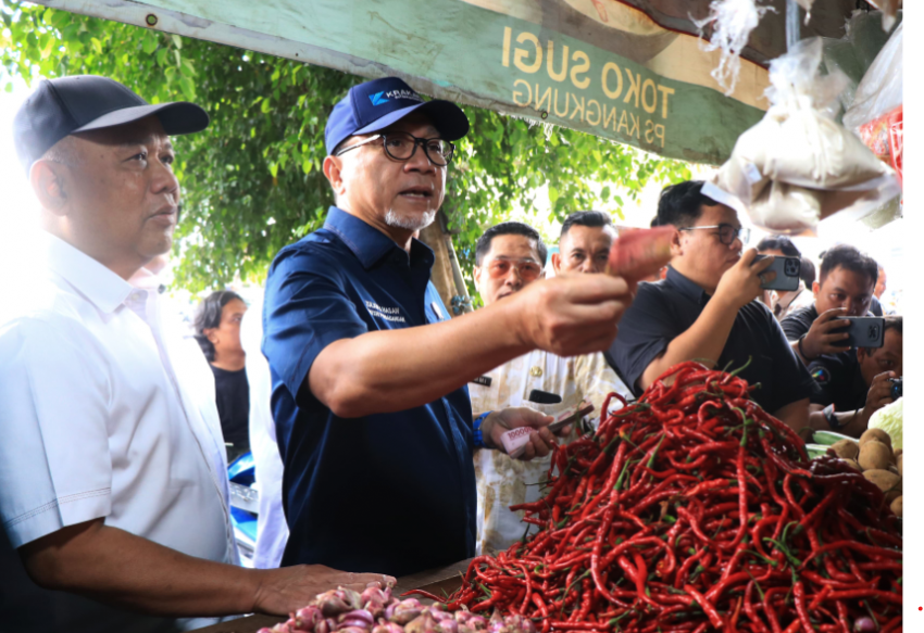 Pemprov Lampung Pantau Harga dan Ketersediaan Stok Kebutuhan Pokok di Pasar Tradisional