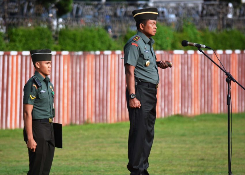 Pimpin Upacara Bulanan Bersama Forkopimda Danrem 043/Gatam Bacakan Amanat Gubernur Lampung