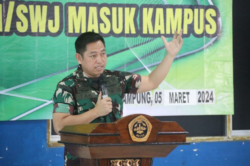Kodim 0410/KBL Laksanakan Program Unggulan Kodam II/Sriwijaya Masuk Kampus