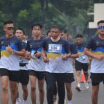 Bersama Gubernur Dan Forkopimda Provinsi Lampung, Danrem 043/Gatam Ikuti Water Day Run Lampung.