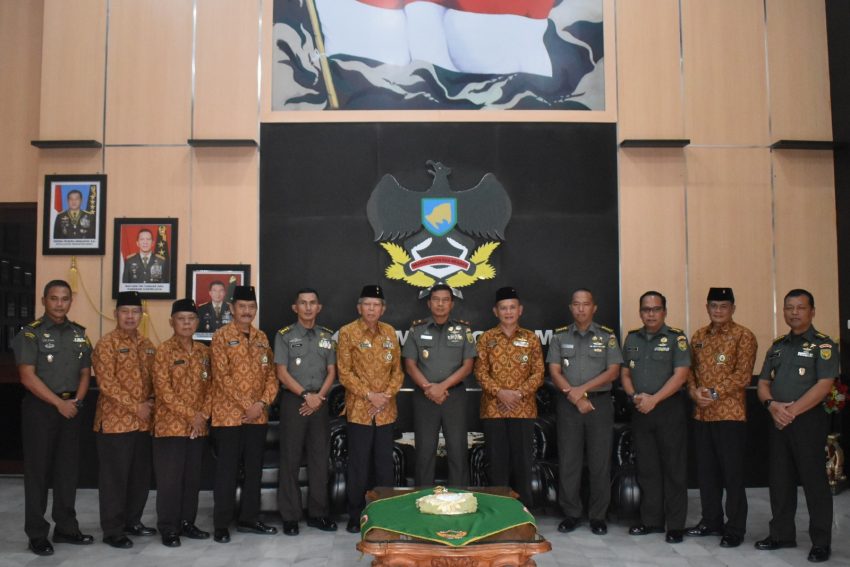 Danrem 043/Gatam Sambut Silaturahmi Ketua DPD Pepabri Provinsi Lampung