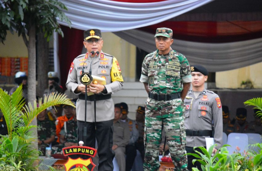 Hadiri Apel Gelar Pasukan, Danrem 043/Gatam Siap Dukung Operasi Ketupat Krakatau 2024