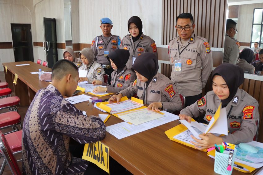 Polresta Bandar Lampung Mulai Verifikasi Berkas Penerimaan Anggota Polri 2024
