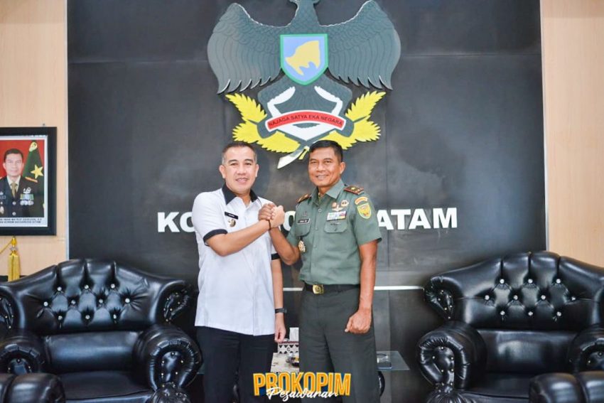 Danrem 043/Gatam Sambut Silaturahmi Bupati Pesawaran