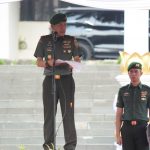 Pimpin Upacara Peringatan HKN Ke-116 Tahun 202, Danrem 043/Gatam Bacakan Amanat Menteri Kominfo