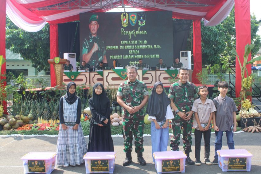 KASAD Jenderal TNI Maruli Simanjuntak, M.Sc., Kunjungi Prajurit Korem 043/Gatam Dan Berikan Arahan