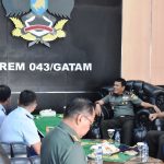 Danrem 043/Gatam Sambut Silaturahmi Dan Audiensi Danlanud Pangeran M. Bun Yamin