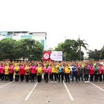 Eratkan Sinergitas, TNI-Polri di Bandar Lampung Olahraga Bersama