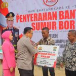 Puncak Bakti Sosial Hari Bhayangkara ke-78, Polda Lampung Bedah 3 Rumah dan Bangun 2 Fasilitas Air Bersih