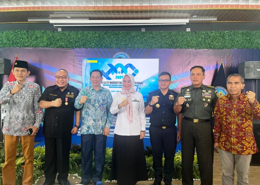 Hadiri Peringatan Hari Anti Narkotika Internasional, Kasrem 043/Gatam Ajak Masyarakat Perangi Narkoba