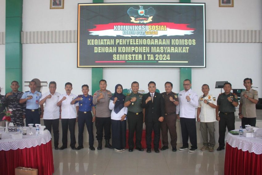 Korem 043/Gatam Gelar Komsos Dengan Aparat Pemerintah Wujud Kesamaan Pandang Dalam Menyikapi Berbagai Permasalahan