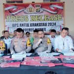 Polres Mesuji Gelar Pers Release Hasil Ops Antik Krakatau Peredaran Gelap Narkotika Diwilayah Hukumnya