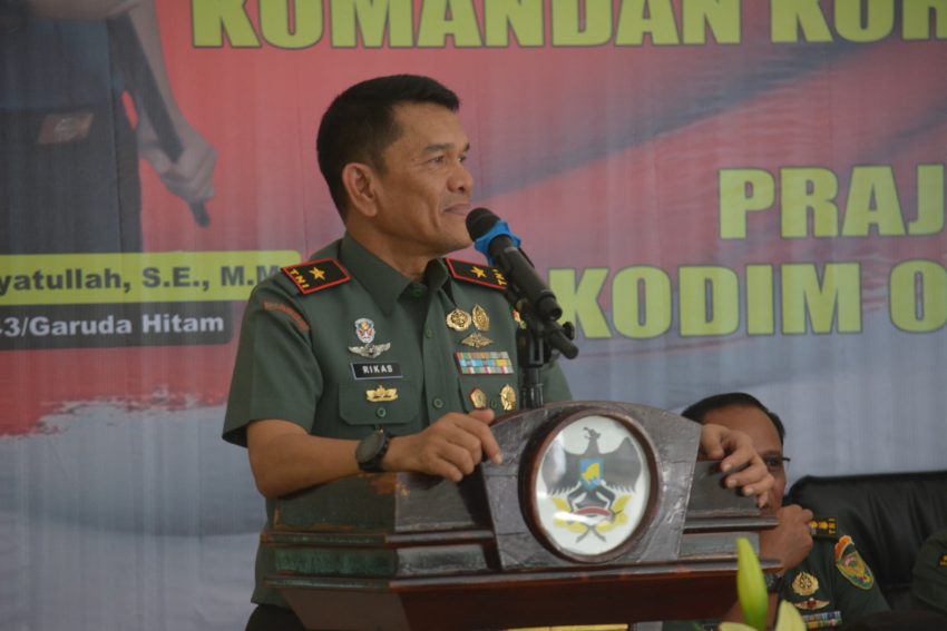 Kunjungi Kodim 0424/TGM, Danrem 043/Gatam Sampaikan Babinsa Ujung Tombak Satuan