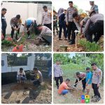 Polres Mesuji Lakukan Penanaman Pohon Dalam Rangka HUT Bhayangkara Ke-78
