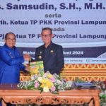 Pemprov Lampung Gelar Sertijab Plh. Gubernur Lampung Fahrizal Darminto Kepada Pj. Gubernur Lampung Samsudin