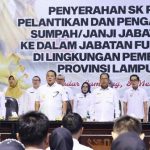 Ketua DPRD Lampung Dampingi Gubernur Serahkan SK Fungsional Guru, Tenaga Kesehatan dan ASN