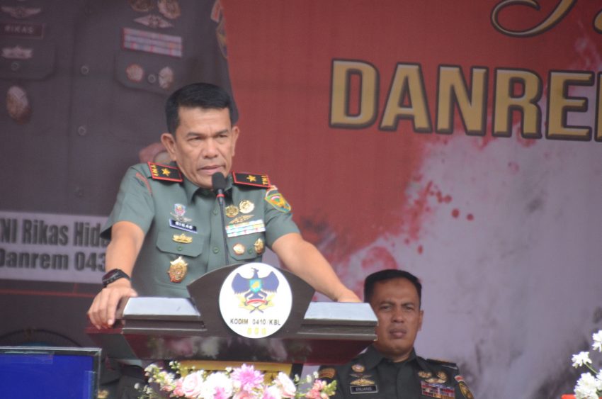 Kunjungi Kodim 0410/KBL, Danrem 043/Gatam Tekankan Pentingnya Berolahraga