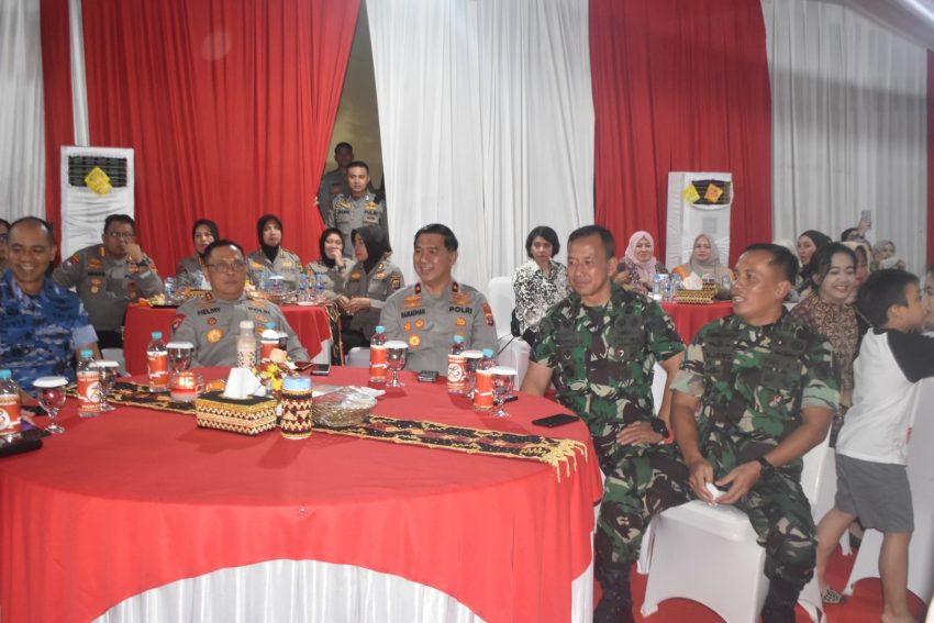 Kasrem 043/Gatam Hadiri Tradisi Hari Bhayangkara Ke-78 Polda Lampung