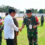 Danrem 043/Gatam Bersama Pangdam II/Sriwijaya Amankan Serangkaian Kunjungan Kerja Presiden Joko Widodo Di Lampung Selatan