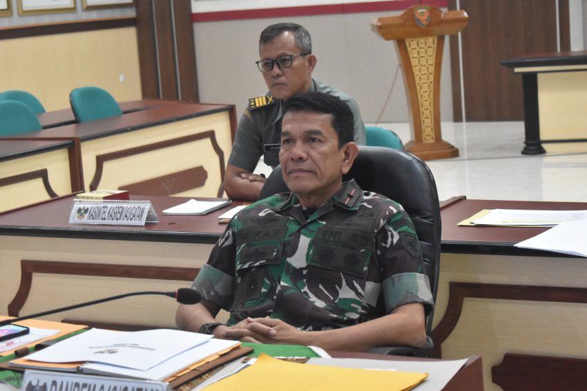 Danrem 043/Gatam Mengikuti Rapat Koordinasi Pengamanan Pilkada Serentak dan Karhutla Kodam II/Swj Tahun 2024