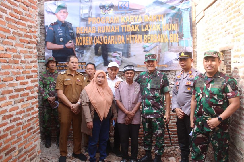 102 Unit RTLH, Di Wilayah Korem 043/Gatam Siap Direhab