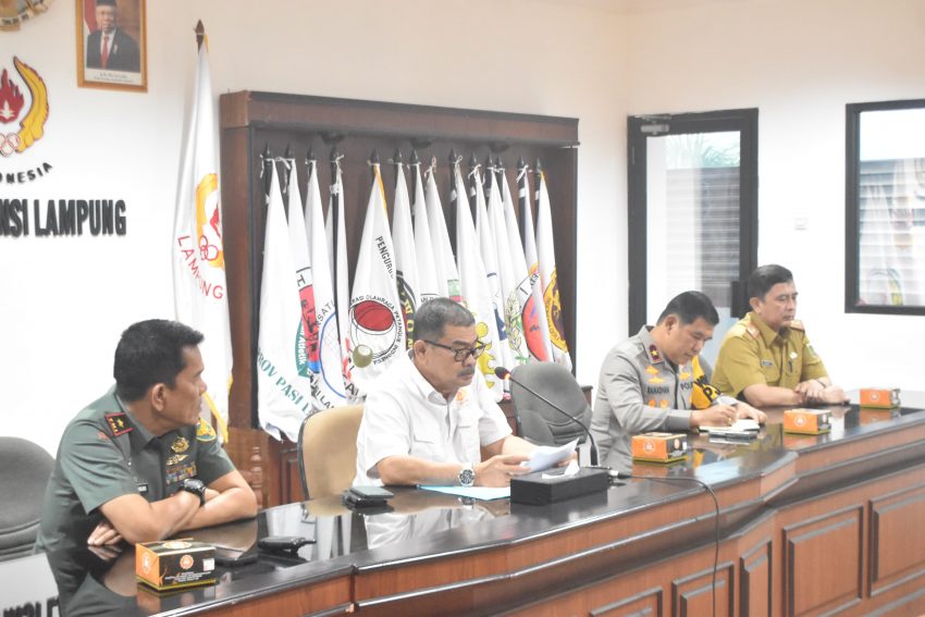 Rapat Persiapan PON Ke XXI Tahun 2024 Di Provinsi Aceh Dan Sumatera Utara, Danrem 043/Gatam Ajak Harumkan Provinsi Lampung