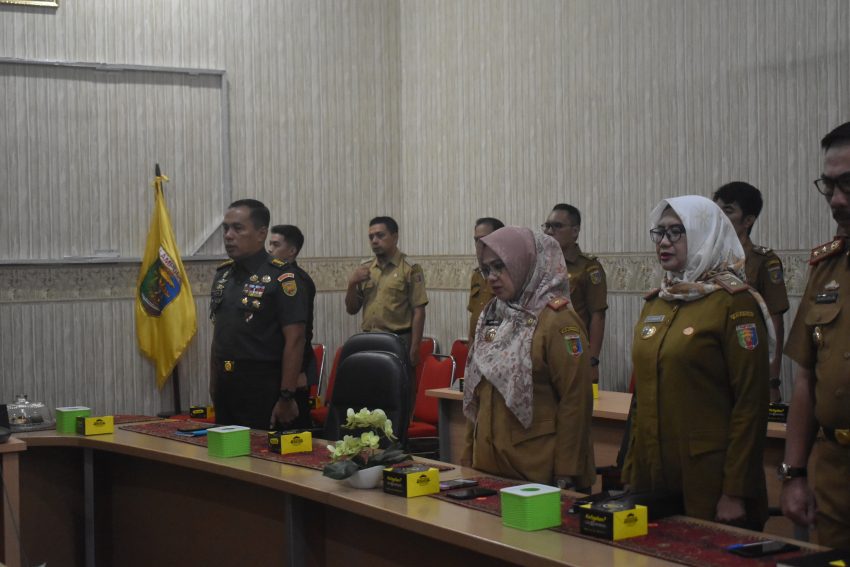Kasrem 043/Gatam Ikuti Rapat Koordinasi Pengendalian Inflasi Di Daerah