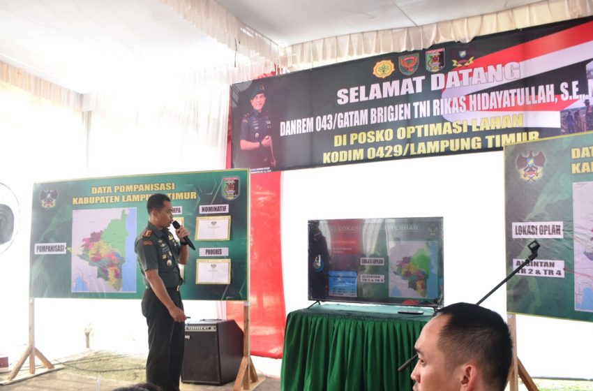 Cek Oplah Di Desa Labuhan Ratu Lamtim, Danrem 043/Gatam Berharap Akhir Bulan Juli Pengerjaan Dapat Terselesaikan 100 Persen