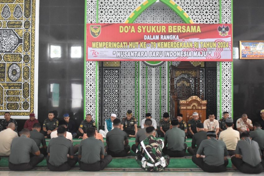 Korem 043/Gatam Gelar Doa Syukur Memperingati HUT RI Ke-79 Tahun 2024