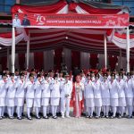 Upacara Peringatan HUT ke-79 Republik Indonesia Di Lingkungan Pemkab Mesuji Dengan Inspektur Upacara Penjabat Bupati Mesuji Febrizal Levi Sukmana