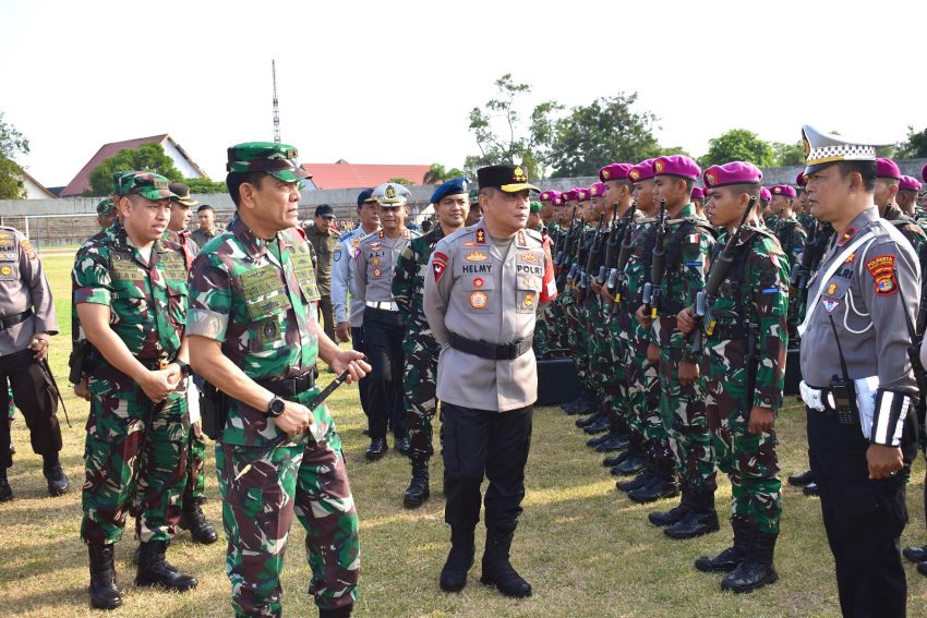 Jelang Kunker Presiden Jokowi Di Wilayah Provinsi Lampung, Danrem 043/Gatam Cek Kesiapan Pasukan Pengamanan VVIP