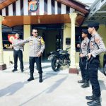 Kapolres Mesuji Didampingi Jajaran Melakukan Pengecekan Terhadap Anggota Yang Menjaga di Pos Perbatasan