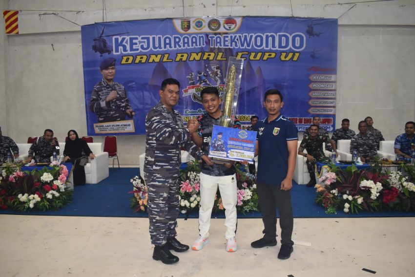 Danlanal Resmi Tutup Kejuaraan Taekwondo Danlanal Cup VI Tahun 2024