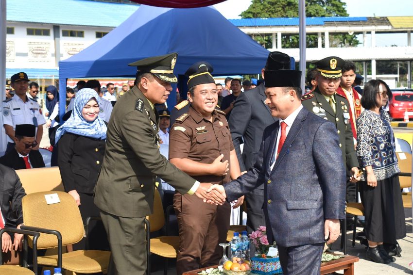 Kasrem 043/Gatam Hadiri Upacara Peringatan Hari Perhubungan Nasional Tahun 2024
