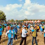 Ratusan Masyarakat Kecamatan Labuhan Ratu Senam Bersama Ela-Azwar