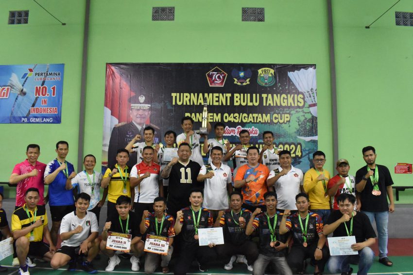 Danrem 043/Gatam Resmi Tutup Empat Cabor Danrem Cup Dalam Rangka HUT Ke-79 TNI Tahun 2024