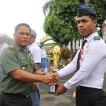Peringati HUT Ke-79 TNI, Kodim 0410/KBL Menggelar Lomba PBB Tingkat Pelajar SMP dan SMA