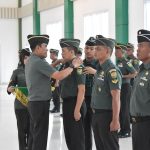 Danrem 043/Gatam Terima Laporan Korps Kenaikan Pangkat Perwira Dan Lantik Kenaikan Pangkat Bintara Dan Tamtama