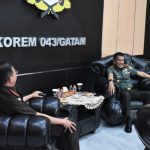 Danrem 043/Gatam Sambut Kunjungan Silaturahmi Kajati Lampung Beserta Staf