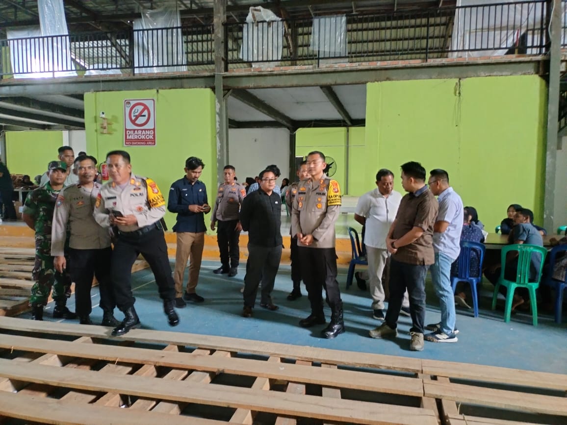Kapolres Mesuji Tinjau Gudang Logistik Dikantor KPUD Mesuji