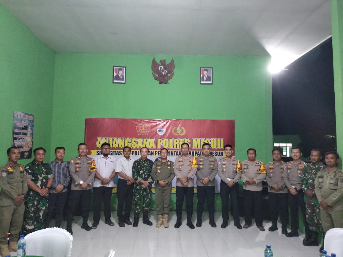 Wakapolres Mesuji Bersama PJU Anjangsana Kekantor Koramil 0426 Simpang Pematang
