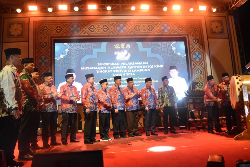 Kasrem 043/Gatam Hadiri Pembukaan MTQ Ke-51 Tingkat Provinsi Lampung Tahun 2024