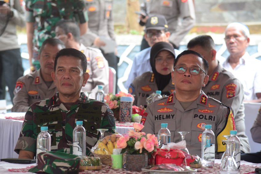 Danrem 043/Gatam Hadiri  Launching Gugus Tugas Polri Mendukung Ketahanan Pangan Nasional