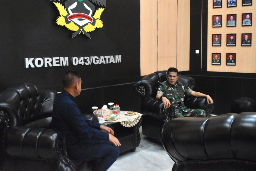 Danrem 043/Gatam Sambut Kunjungan Kerja Kepala BSIP Kementan RI