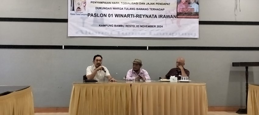Aliansi Tunas Lampung Paparkan Sosialisasi dan Jajak Pendapat Dukungan Warga Tuba untuk Win-Nata