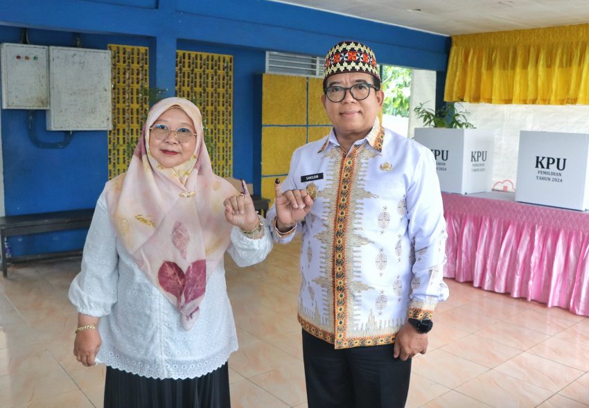 Pj. Gubernur Lampung Samsudin Gunakan Hak Pilih dan Tinjau Pelaksanaan Pilkada Serentak 2024