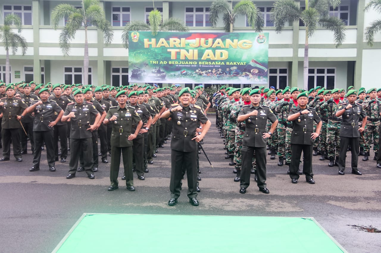 Korem 043/Gatam Gelar Upacara Hari Juang TNI AD Tahun 2024