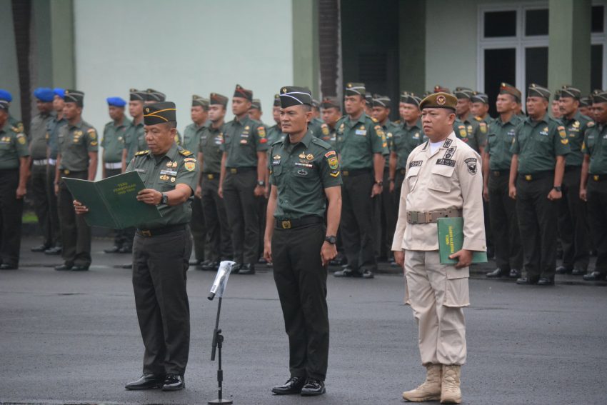 Korem 043/Gatam Gelar Upacara Bulanan Dan Penyuluhan P4GN Semester II Tahun 2024